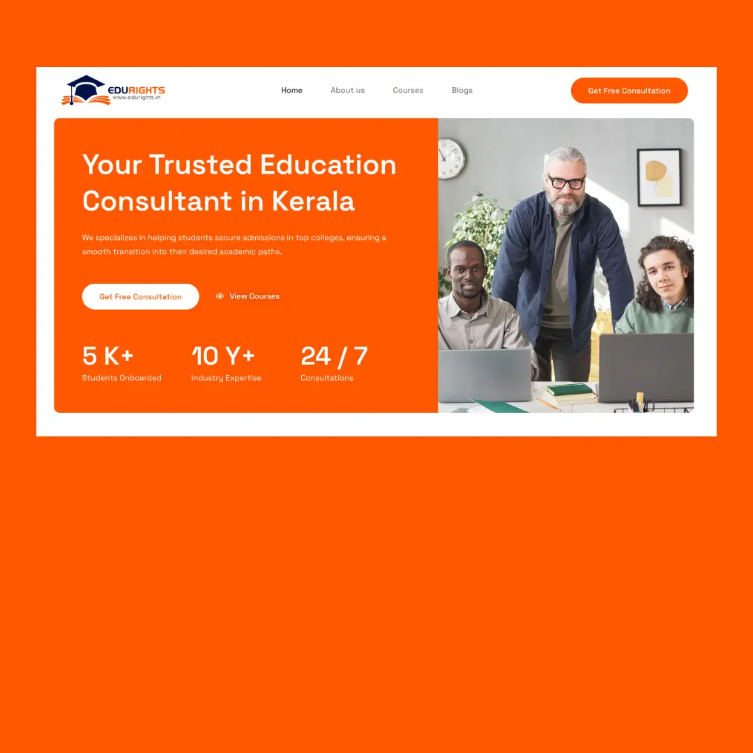 Website Design and Development for Edurights